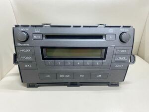 TOYOTA トヨタ ZVW30 30系 プリウス 純正 CDプレーヤー CDデッキ カーオーディオ ラジオ 86120-47360 CQ-JS01J2AJ