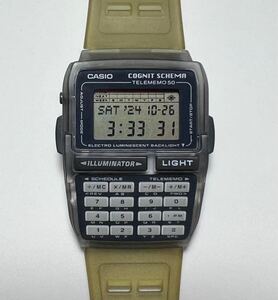 デットストック　カシオ CASIO データバンク　COGNIT SCHEMA コグニットシェイマ　ハチドリ　DBC-63 スケルトングレー　未使用　稼働品 