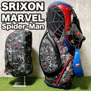 激レア SRIXON MARVEL スパイダーマン コラボ キャディバッグ スタンド式 スリクソン マーベル 9.5型 限定品 DUNLOP ダンロップ ゴルフ