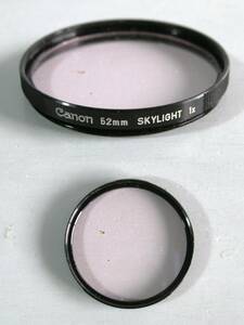 Canon　(439)　 中古・レンズフィルター　52mm 　Skylight（レンズ保護・紫外線吸収） キャノン