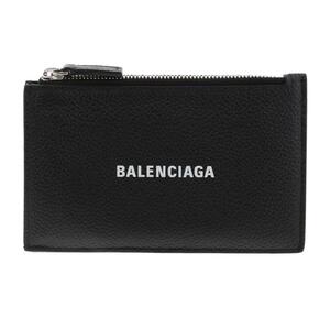 BALENCIAGA バレンシアガ 財布 小銭入れ/コインケース 640535 Black leather フラグメントケース Black