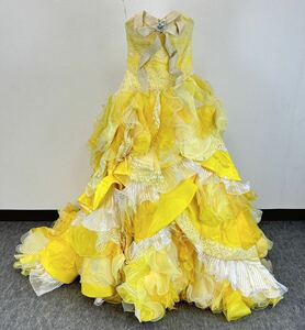 E23上E14 Musee de Aya ミュゼドゥアヤ ウェディングドレス カラードレス 7〜11T GRECE グレース 黄色 イエロー リボン 貸衣装