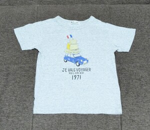 美品☆ Noeil aime BeBe べべ 半袖 シャツ Tシャツ 車 フロマージュ フランス 110 グレー　　