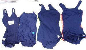 洗濯済み　女児用　競泳用水着　４枚セット　小・中学生用　お古ですが着用可　130からS～Мサイズ　伸縮性あり　