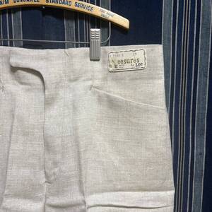 60s 70s lee leesures pants flax 60年代 70年代 アメリカ製 スラックス スタプレ slacks リネン 麻 ヘンプ ivy アイビー アイビールック