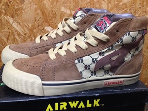 正規品　エアウォーク AIRWALK HI TOP　SK8 OLD ラージA オールドスケート スケシュー　スニーカー　モノグラム　ウィート