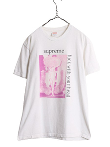 17AW USA製 シュプリーム アート フォト プリント Tシャツ メンズ M / 古着 Supreme オフィシャル ヘビーウェイト メッセージ グラフィック