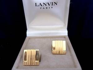 ◎№4909◎■良品■ランバン【LANVIN】【ゴールド】■カフス♪