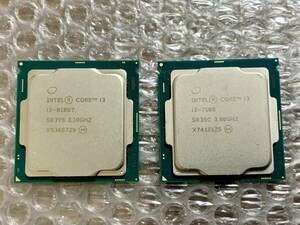 【intel Core i3-8100T 7100 番号違い2個SET】CPU　1円スタート売り切り　ジャンク　中古　動作PC分解救出品　送料全国一律２3０円