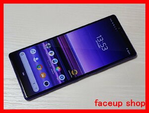 　★【41332WM】 完動品 SoftBank 802SO SONY Xperia 1 パープル 1円 ! 1スタ !