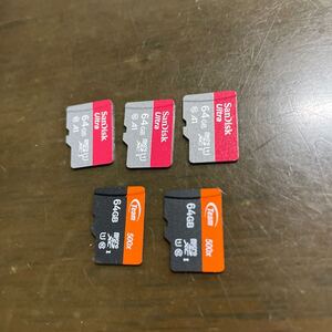 Sandisk Team MicroSD 64GB 5枚　正規動作品 