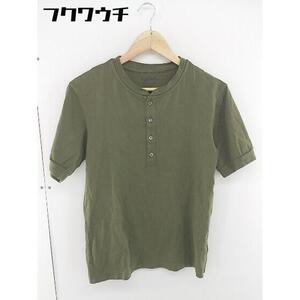 ◇ Brilla per il gusto BEAMS ヘンリーネック 半袖 Tシャツ カットソー サイズS カーキ系 メンズ