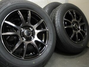 ■USED■社外14インチアルミ ＆ 175/65R14 4本■ヴィッツ/パッソ/GDフィット/11キューブ/11ノート/デミオ/コルト他■