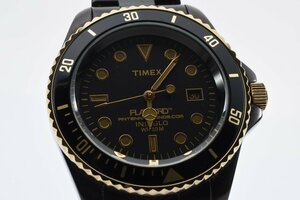 美品 稼働品 タイメックス ラウンド デイト クォーツ メンズ 腕時計 TIMEX