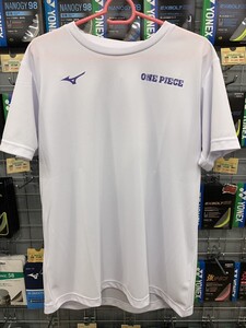 【MIZUNO 72JAB52001 XL 】MIZUNO(ミズノ）Tシャツ　ホワイト バドミントン 新品 未使用 タグ付 ワンピースコラボTシャツ 2024モデル