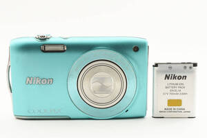 ★実用品★ Nikon ニコン CoolPix S3300 クールピクス コンパクトデジタルカメラ コンデジ ミントグリーン #1762