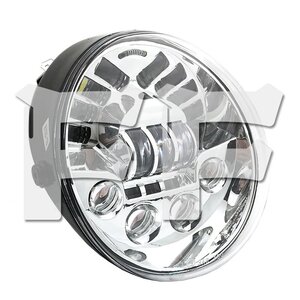 ハーレー VRSCA VROD VRSCDX VRSC.. 02-17 LED ヘッドライト ホワイト 重力センサーウインカー アンバー Hi.Low.DRL シルバー 車検対応