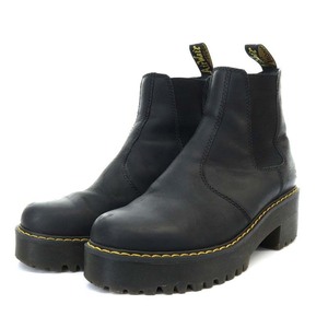 ドクターマーチン DR.MARTENS CHELSEA BOOT サイドゴアブーツ ショート チャンキーヒール プラットフォーム レザー UK6 25cm 黒