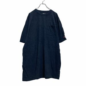 Dickies 半袖 ロゴ Tシャツ XL ネイビー ディッキーズ ビッグサイズ ワーク ストリート 胸ポケット 古着卸 アメリカ仕入 a507-6580