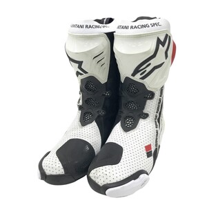 【1円】alpinestars アルパインスターズ ×KUSHITANI Supertech R レーシングブーツ ホワイト系 26 [240101337889]