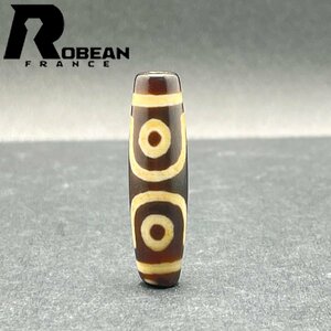 レア EU製 定価5万円★ROBEAN・チベット天珠★パワーストーン アクセサリー 天然石 金運 お守り プレゼント 約39.2*10.7mm 1002H193