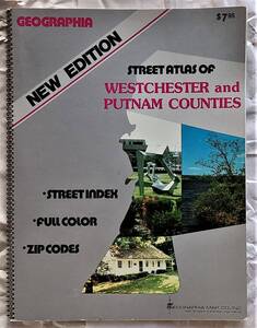 1980年代 ニューヨーク州 ウエストチェスター郡、パットナム郡 道路地図 ドライブ地図 アトラス