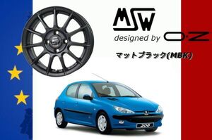 MSW85 -2 / エムエスダブリュー OZ 17インチ ホイール 7.0J +28 4/108 ハブ径65.1 マットガンメタル プジョー 206 -2010ｙ 1台分 送料無料