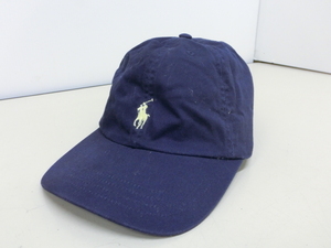 1027PSZ◎Polo Ralph Lauren ポロ ラルフローレン キャップ 帽子 ネイビー系◎中古