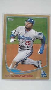 Carl Crawford クロフォード 2013 TOPPS ゴールドパラレル