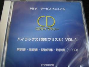 絶版品★ハイラックス(含むブリスカ)解説書・修理書・配線図集・取扱書