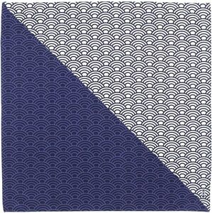 濱文様　小布　染分け青海波　コン　約50×50cm　綿100％　日本製　新品