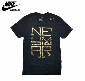 #古着屋大和 ブランド古着 セレクトショップ 希少 完売 正規品 NIKE ネイマール NEYMAR ロゴ Vネック Tシャツ XL ブラック ゴールド 黒金 