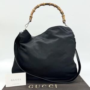 GUCCI グッチ ハンドバッグ ショルダーバッグ 2way バンブー ナイロン g00662