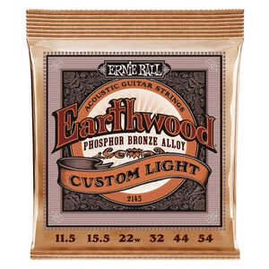 アーニーボール アコギ弦 2145 Custom Light カスタムライト フォスファーブロンズ Earthwood Phosphor Bronze 11.5-54 ゲージ ERNIEBALL