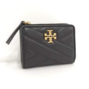 TORY BURCH 二つ折り財布 レザー ブラック 153121