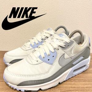 NIKE WMNS AIR MAX 90 SATIN WHITE ナイキ エア マックス 90 ホワイトブルー レディース FB8570-100 ローカットスニーカー 24cm