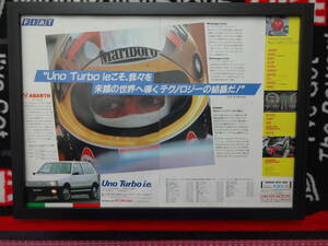 ★☆FIAT UNO TURBO　i.e　フィアット　ウーノ　ターボi.e　2　当時物　広告　切抜き　雑誌　ポスター☆★