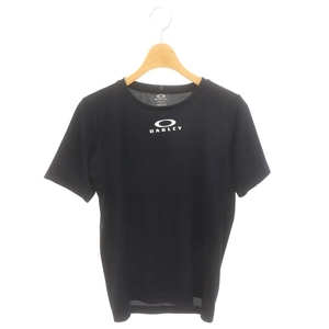 オークリー OAKLEY 半袖カットソー Tシャツ プルオーバー 160 黒 ブラック 白 ホワイト /YQ ■OS キッズ