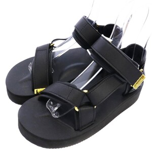 スイコック suicoke AP STUDIO別注 23SS fake leather sandal サンダル ストラップ 厚底 23cm 黒 ブラック /NR ■OS レディース