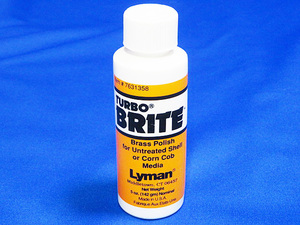 米国製☆Lyman メタルポリッシュ(Brass Polish）TURBO BRITE 薬莢研磨用 研磨材 ライマン　ケースタンブラーに ライフル リローディングに