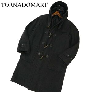 90s★ビンテージ TORNADOMART トルネードマート 秋冬 メルトン ウール★ ロング ダッフル コート Sz.M　メンズ 旧タグ　C3T10768_B#N