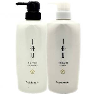 【全国送料無料・新品・未使用】Lebel★ルベル★IAU SERUM★イオ セラム★Cleansing + Cream★クレンジング 600ml + クリーム 600ml