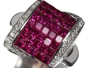 ZO14403SS【1円～】新品【RK宝石】≪Ruby≫ 極上ルビー 総計4.2ct 極上ダイヤモンド K18WG 超高級リング ダイヤ ミステリーセッティング