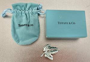 ヴィンテージ ティファニー　リーフモチーフブローチ　TIFFANY&Co. STERLING 