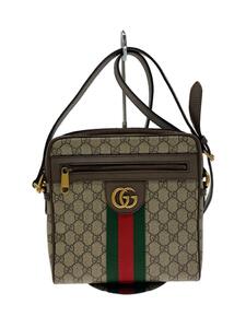 GUCCI◆ショルダーバッグ/PVC/ブラウン/547926 520981/GGスプリーム/グッチ//