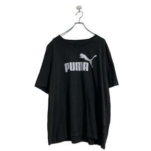 PUMA 半袖 ロゴ Tシャツ 2XL ブラック プーマ ビッグロゴ 古着卸 アメリカ仕入 a607-6616