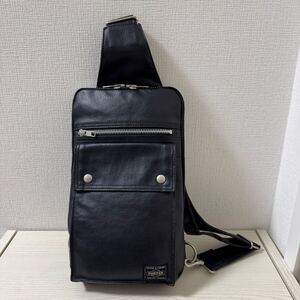 【新品同様】定価28,600 PORTER ポーター フリースタイル ワンショルダーバッグ ボディバッグ 707-06127 ブラック　黒　ウエストバッグ