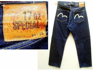 ◇即決[W33]濃紺 初期 EVISU 2504XX 17oz SPECIAL ヘビーオンス シンチバック 尾錠 ビンテージ エヴィス スペシャル デニム パンツ■R351