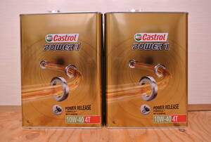 4L×2本 カストロール パワーワン CASTROL POWER1 4T 10W-40 エンジンオイル 二輪車用 ①