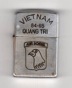 （VN6）Zippo　ベトナムジッポー　1963-64?年製　101空挺師団　AIR BORNE 両面　中古